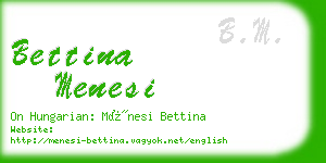 bettina menesi business card